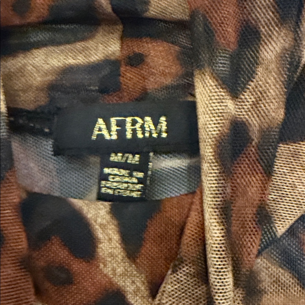 AFRM Brown Leopard Long Sleeve Top - Picture 3 of 5